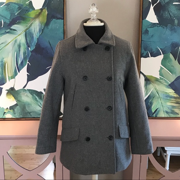 J. Crew Wool Gray Peacoat - Size XSP / XS Petite - Picture 8 of 14